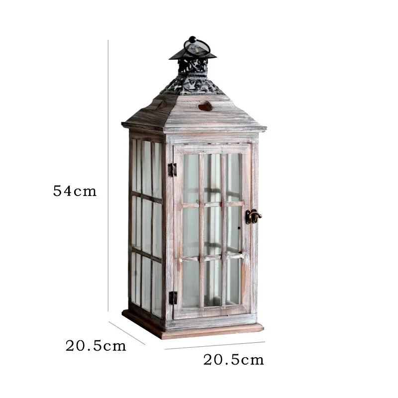 

Деревянный стеклянный напольный подсвечник