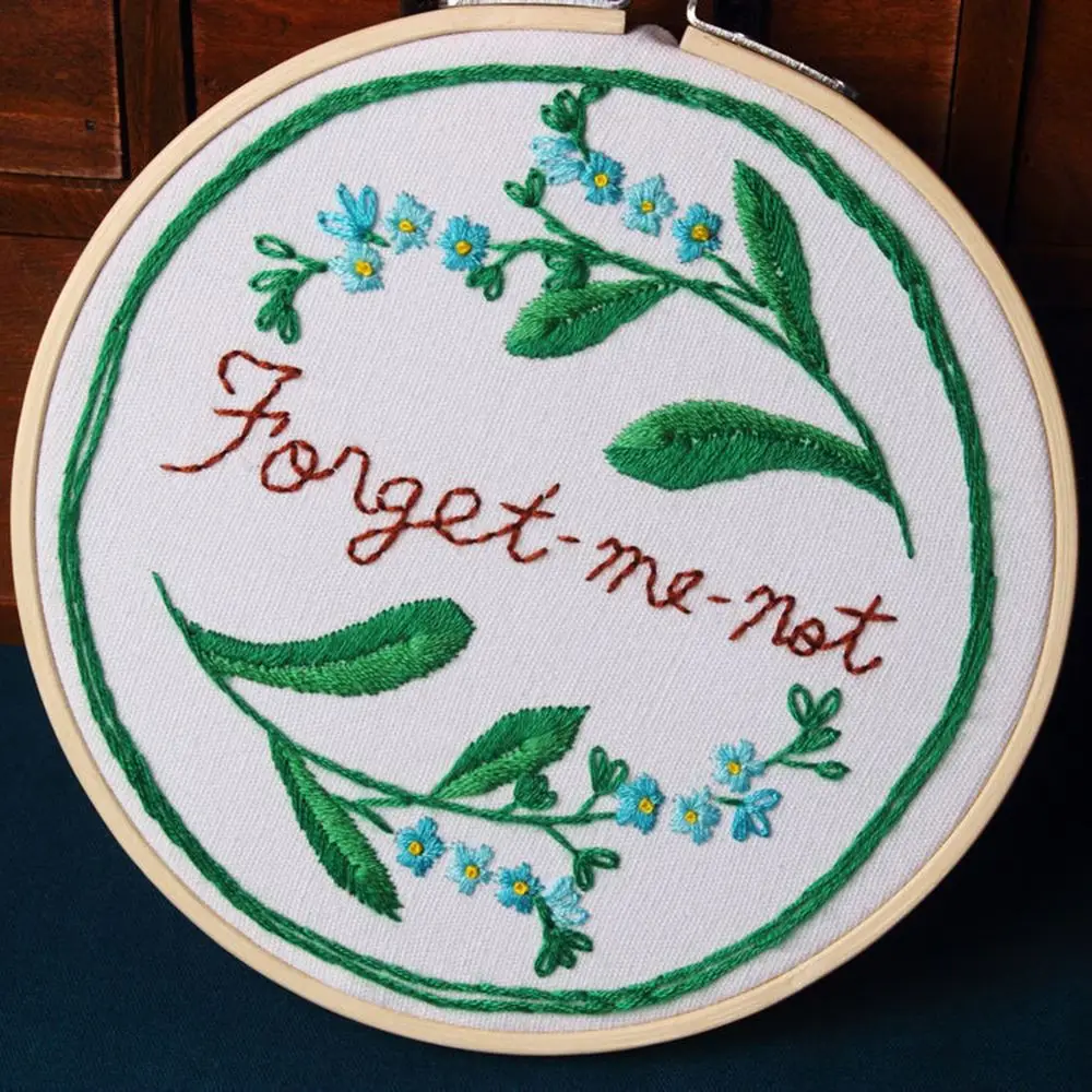 Набор для вышивки с обручем цветочным орнаментом сделай сам рукоделие домашнее