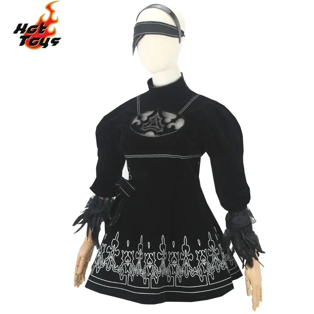 Костюм для косплея Nier Automata Yorha 2B сексуальный наряд костюм игр Женские Костюмы