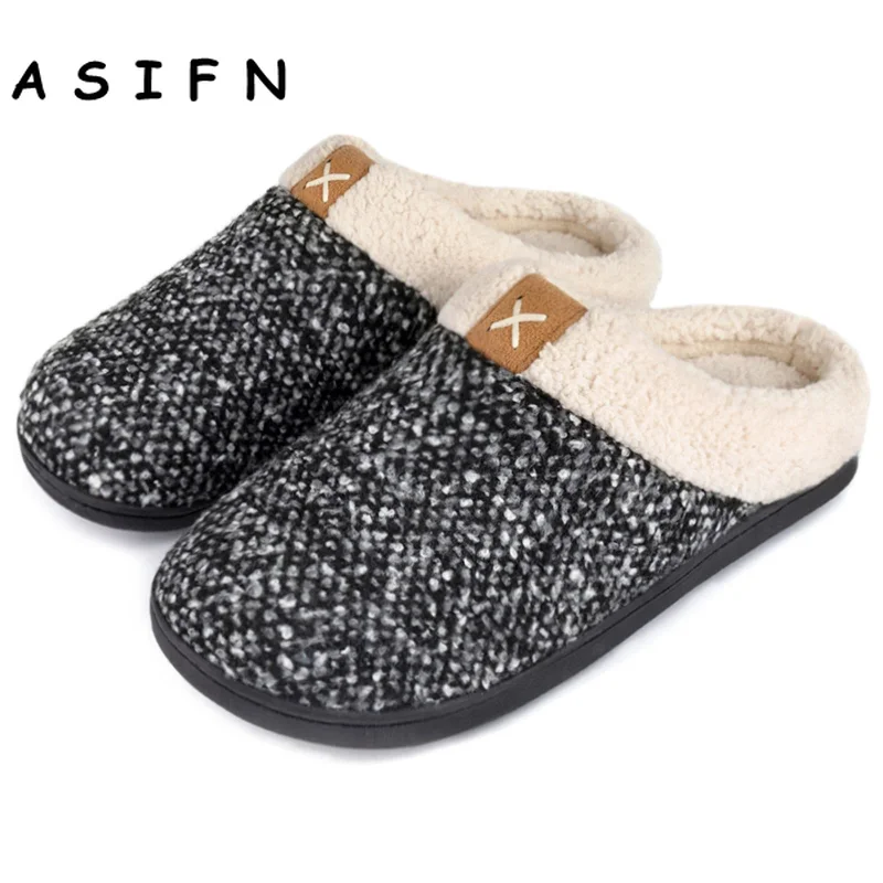Carpet House For Men Gifts Slip On Pantuflas Memory Foam Comfy Fuzzy Plush Lining Shoes Indoor Outdoor