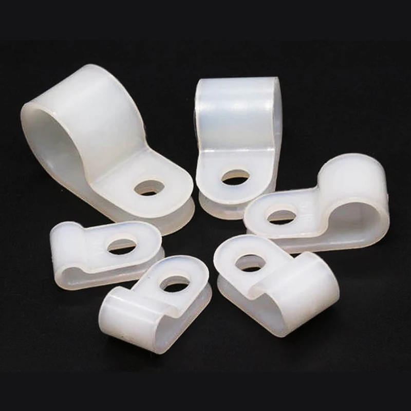 PA66 Nylon Wire Fixing Clip R-type U-type Card UC Buckle Wall Cable Management Wiring Routing Button |