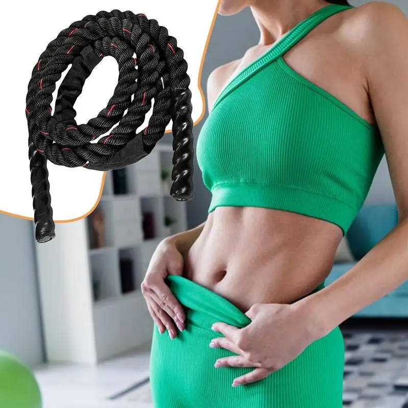 Утяжеленная скакалка тяжелые боевые скакалки для упражнений взрослых с удобной