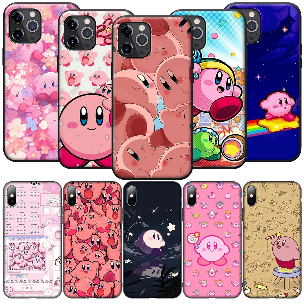 Мягкий чехол SA12 Anime Cute K-Kirbys для iPhone 16 15 14 13 7 8 Pro Max Mini Plus