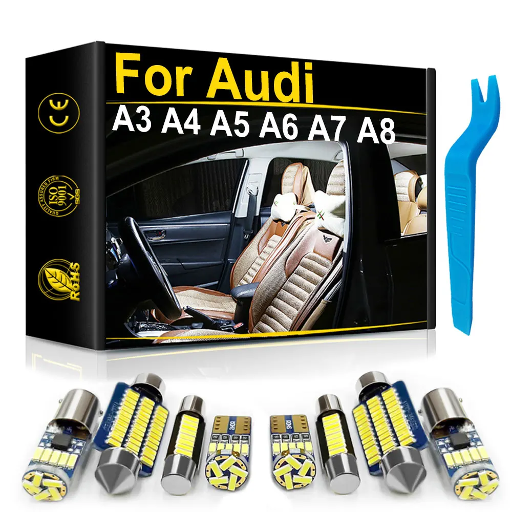 

For Audi A3 8L 8V 8P A4 B5 B6 B7 B8 A5 8T A6 C5 C6 C7 A7 A8 D2 D3 Car Interior Trunk Door Footwell Light LED Canbus Auto Lamp