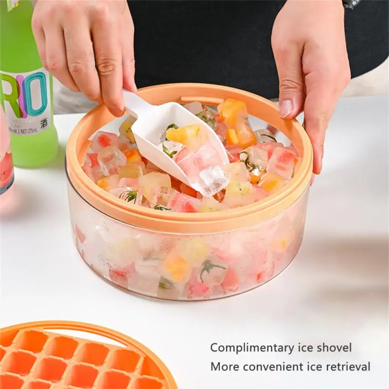 

Food Grade Material Ice Box Reusable Ice Tray Kitchen Tools Anti-odor Ice Maker Saving Space
