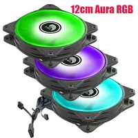 12cm aura rgb 12v 4pin case fan quiet pc radiator cpu cooler argb 4pin sync with motherboard fans
