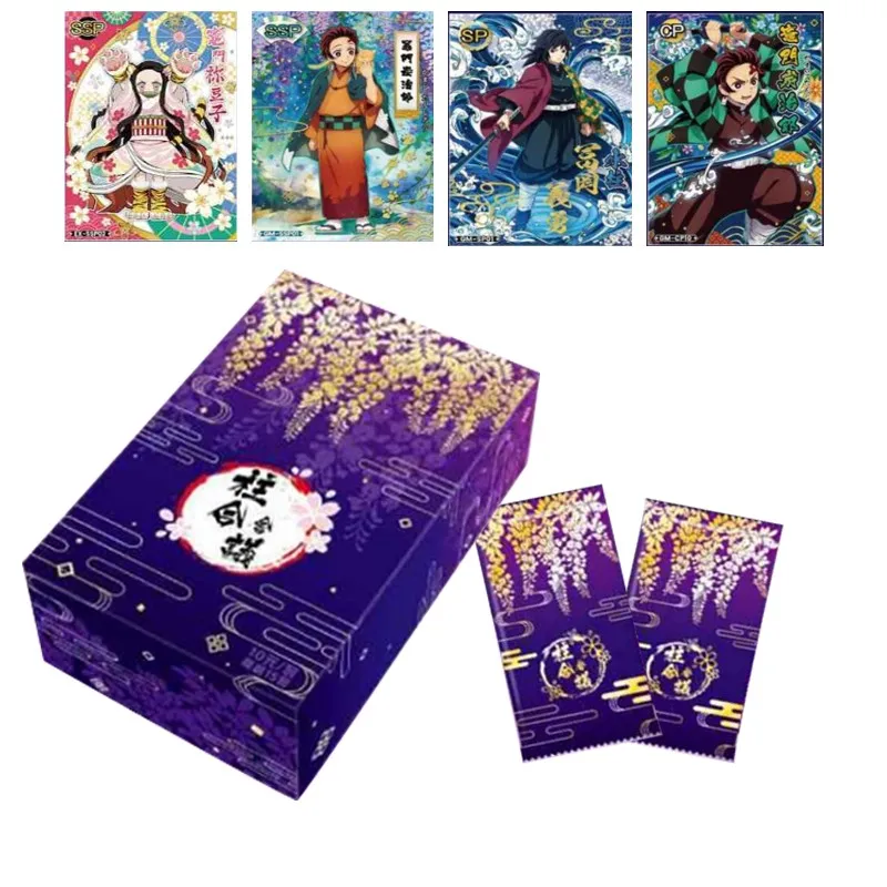 

2022 New Anime Demon Slayer Cards Box Hobby Collection Tcg Playing Game Rare Card Kimetsu No Yaiba Figures For Children Gift Toy