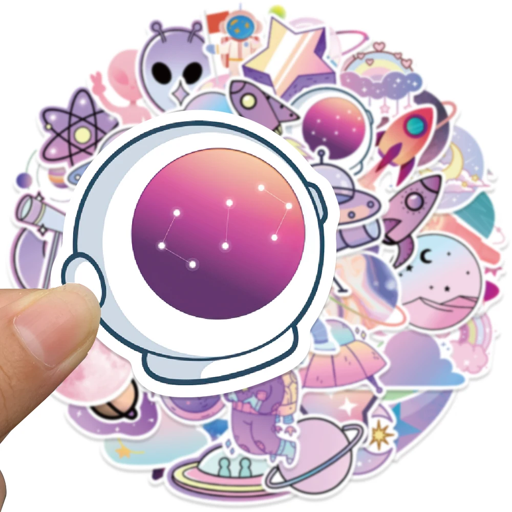 

10/50 шт., наклейки на космос