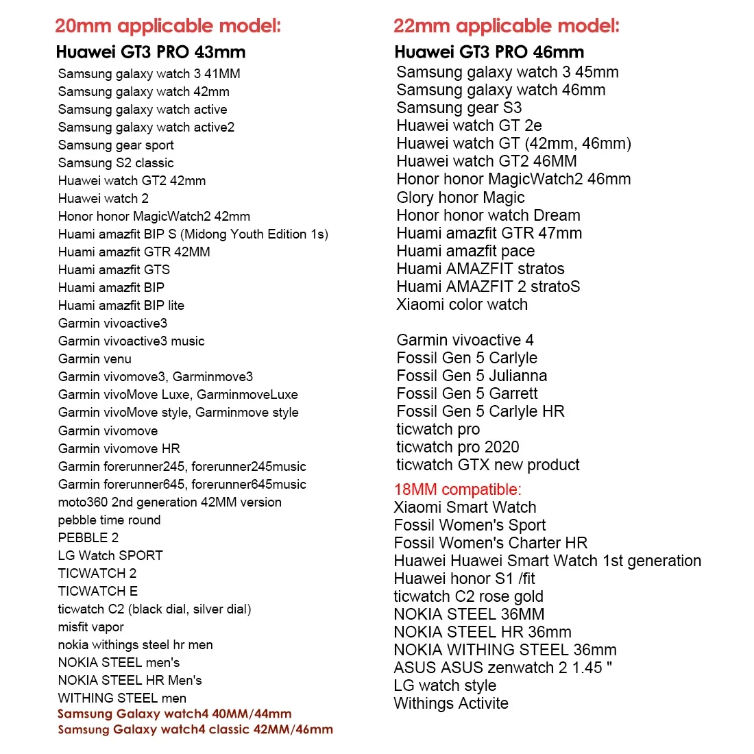 Силиконовый ремешок 18 20 22 мм для Samsung Galaxy Watch7 6 5 4 44 40 мм 6Classic 4347 мм GearS3 Браслет для Huawei 3 4Pro GT32e Band (art.: 3920caffb2cc6) - 3920caffb2cc6