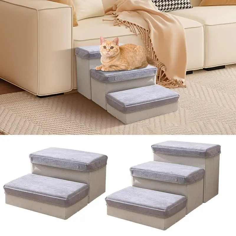 

Hot Dog House Dog Stairs Non Slip Ladder Sofa Chair Stair Multipurpose Foldable Ladder High Quality Dogs Bed Stairs For Animals