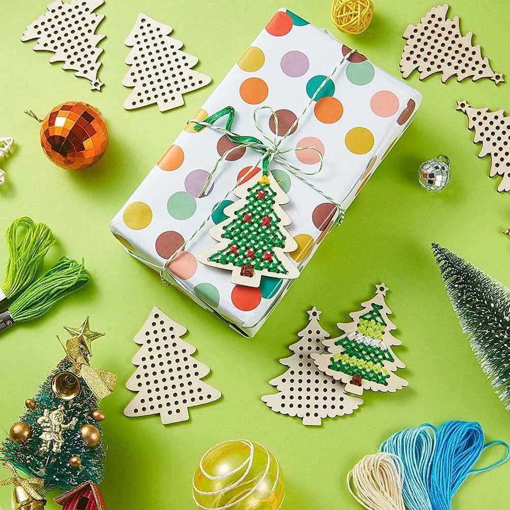 10 шт. деревянный кулон для шитья своими руками набор вышивки крестом сделай сам