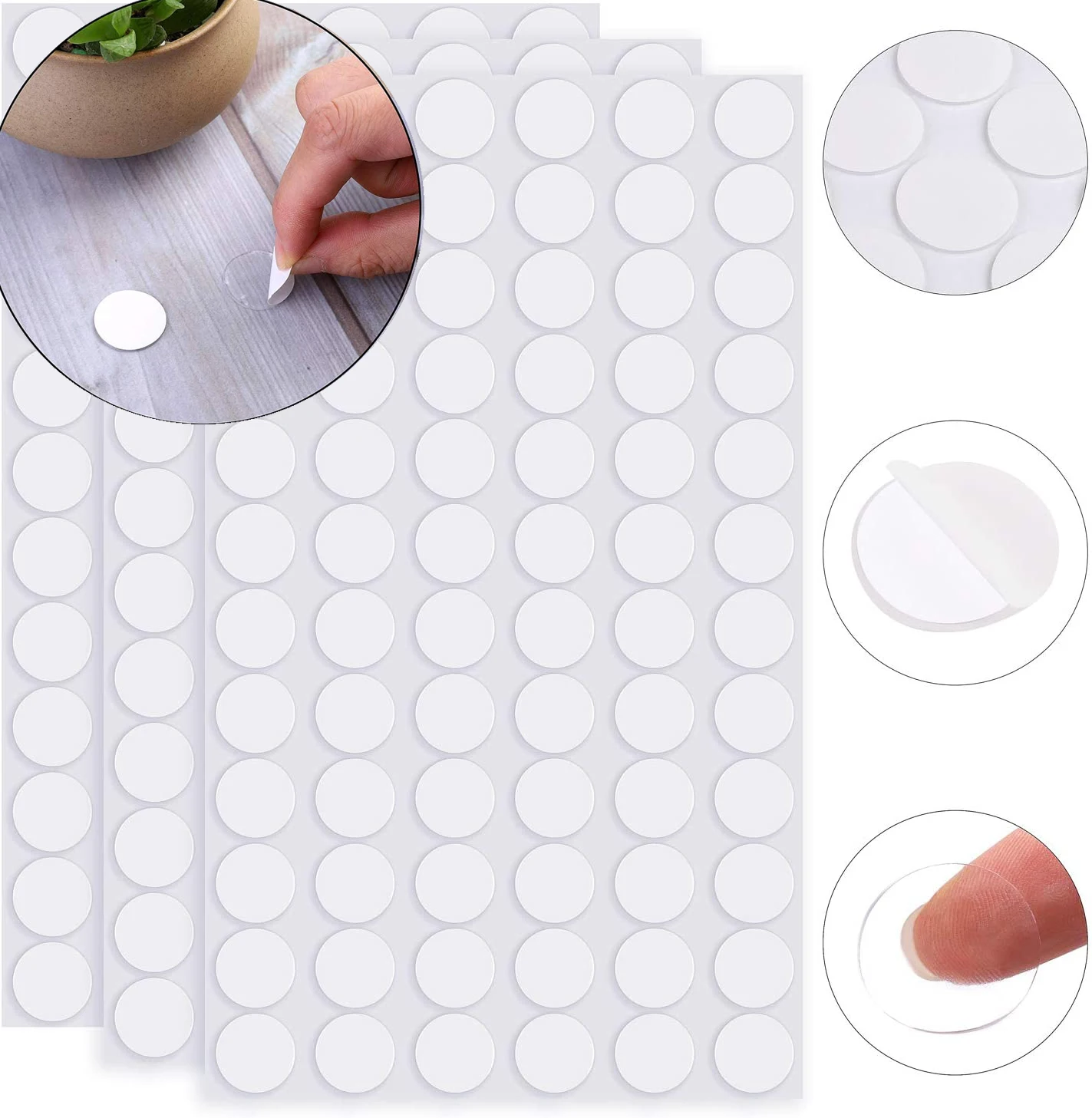 

70Pcs Acrylic Double-sided Adhesive Round Tape Strong Dot Sticker Transparent No Trace Waterproof Photo Wall Decorative Sticker
