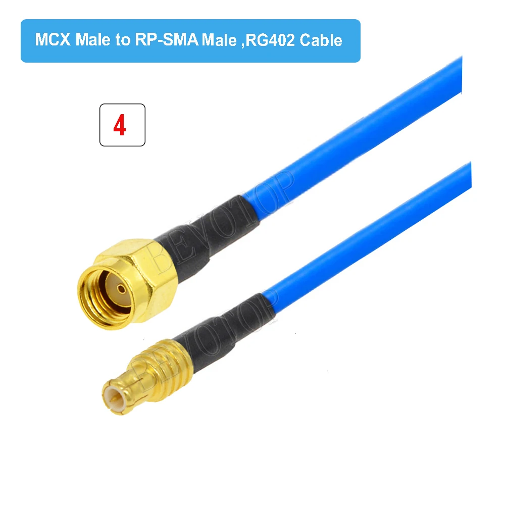 1 шт. SMA к MCX RG402 кабель RP-SMA/SMA гнездо штекер прямо/прямой угол 90 ° Высокочастотная