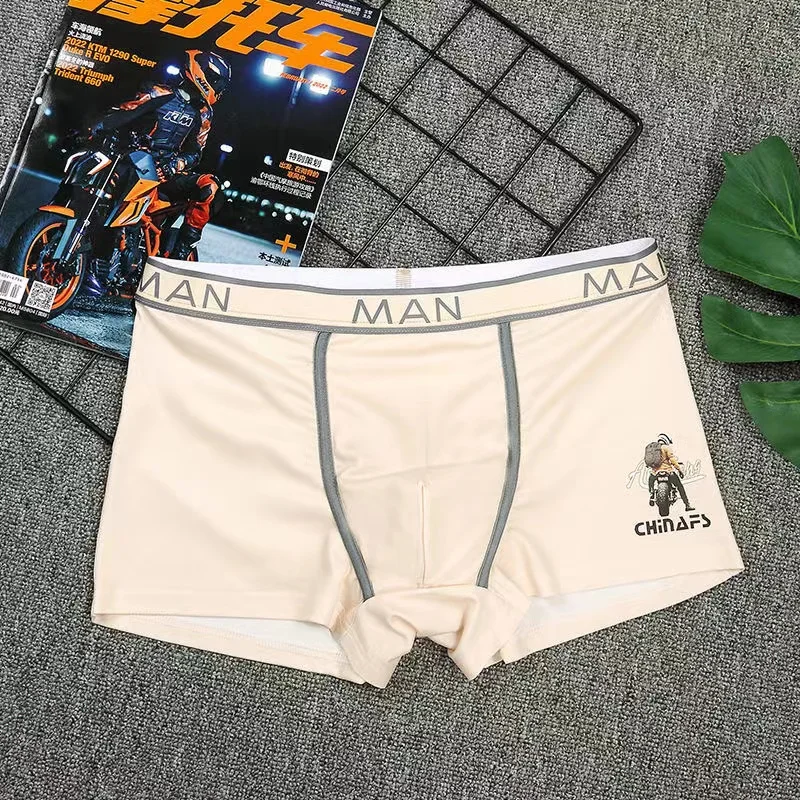 4pcs/Lot Ice Silk Men's Underwear Summer Men Shorts Cool Breathable Lightweight Antibacterial Boxer Panties Male Underpants