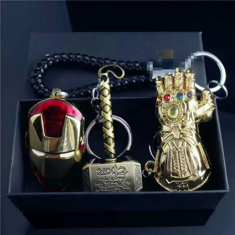 

Metal Car Key Ring Iron Man Captain America Handbag Pendant Luxury Car Gadget Keychain Accessories For Men Avengers 4 Keychain