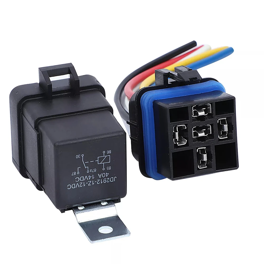SPDT 5-контактный DC12V 40A водонепроницаемый комплект реле с проводами 2AWG для замены
