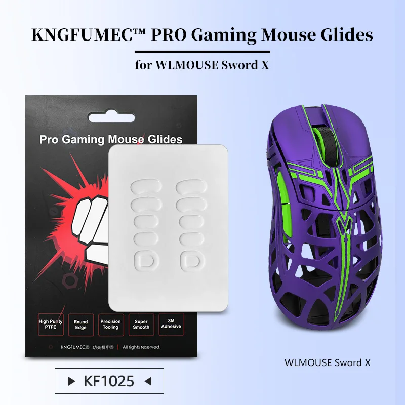KNGFUMEC 2 комплекта скользит для игровой мыши коньки наклейка на ножки WLMOUSE Sword X