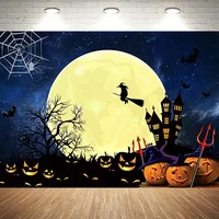 Happy Halloween Photography Backdrop DIY Kit Great As Photo Booth Background Costume Dress-up Party Supplies Event Decorations