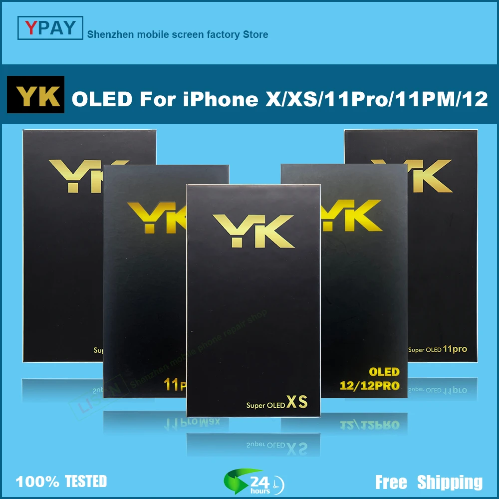 ЖК-дисплей YK OLED для iPhone X Xs 11Pro 12 12Pro дисплей с сенсорным экраном и дигитайзером в