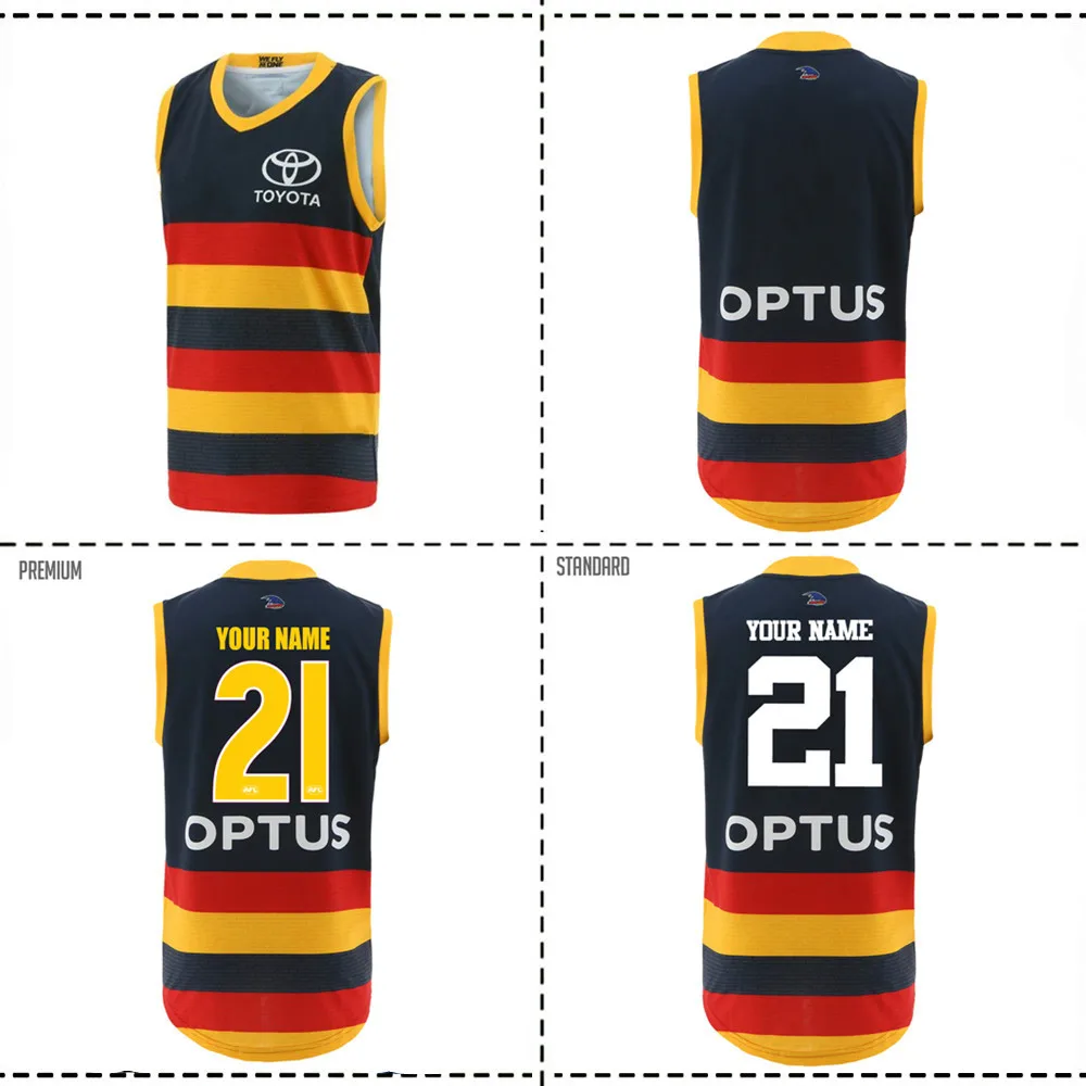 

2021 ADELAIDE CROWS HOME GUERNSEY RUGBY JERSEY 2022 Adelaide Crows Rugby TRAINING SHORTS JERSEY size S--3XL