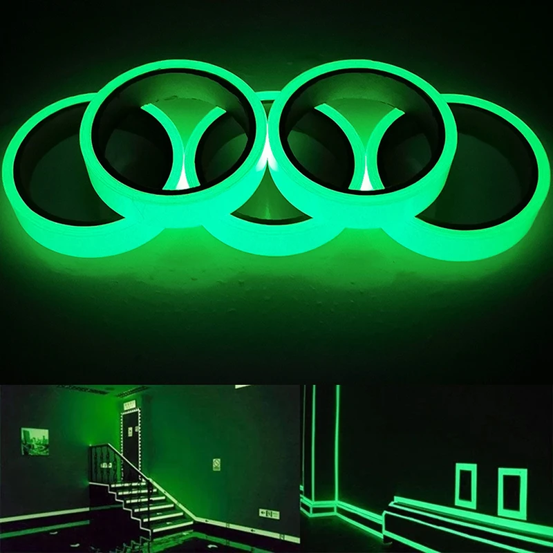 

1PC Luminous Tape Self-adhesive Tape Night Vision Glow In Dark Home Decorations Safety Warning Tape Security Stage Wall Sticker