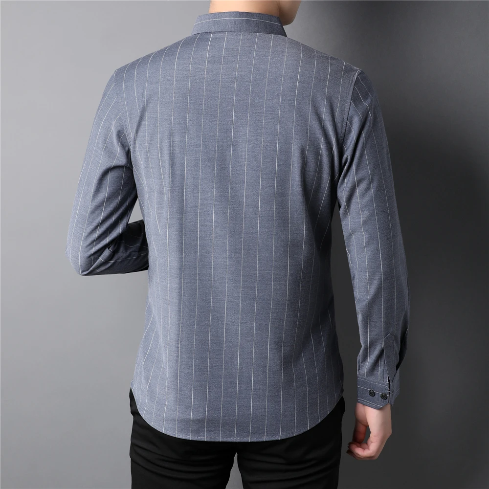 COODRONY Brand High Quality Classic Striped Shirt Men Clothes Spring Autumn New Arrival Business Casual Long Sleeve Shirts Z6062