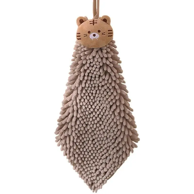 

Microfiber Chenille Handball Hanging Hand Towel Towel Kitchen Thickening Water Absorbent Quick-drying Bathroom Cute Rag