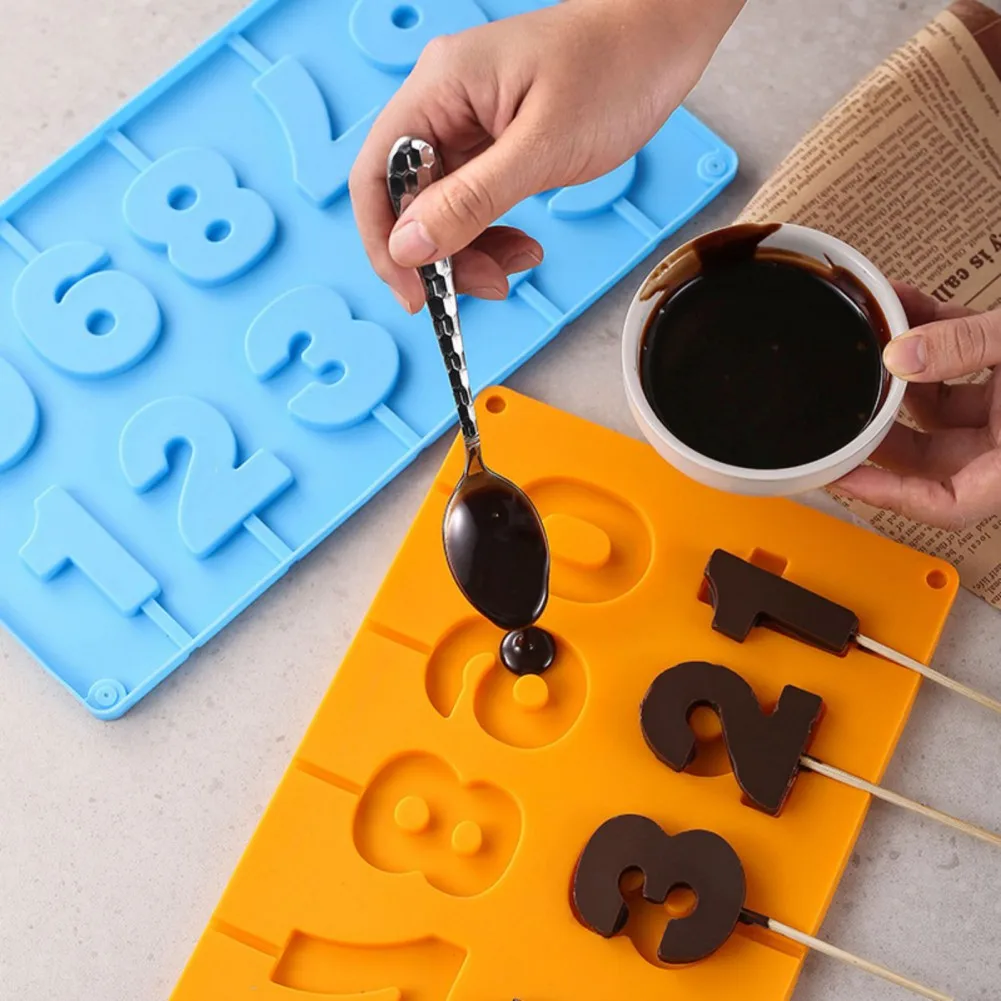 

0-9 дюймов, искусственные цифры с арабскими цифрами, подвеска с цифровым номером, силиконовая форма, инструменты для украшения тортов, Аксесс...