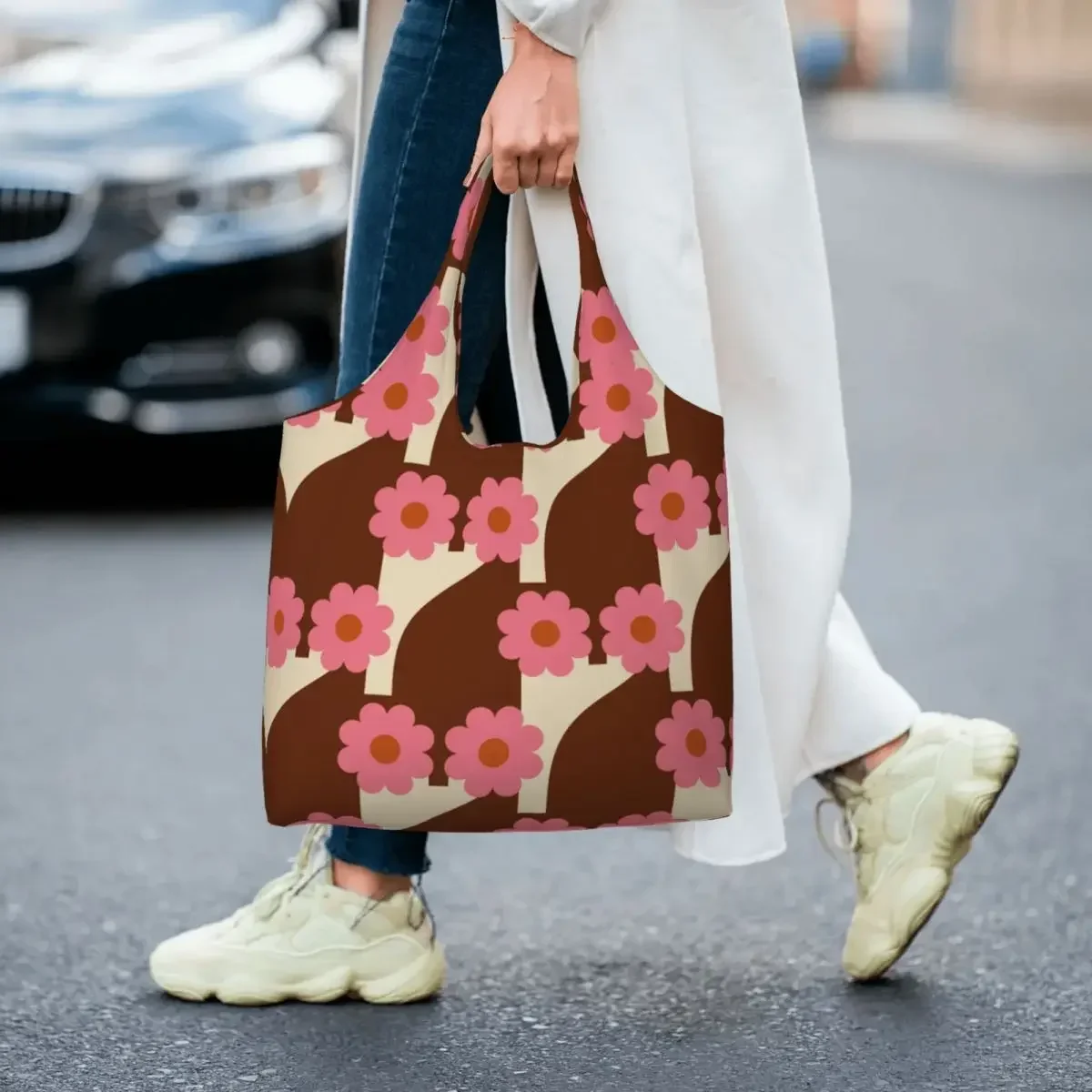 Изготовленная на заказ сумка для покупок Seven Owls Orla Kiely холщовая сумка-тоут с