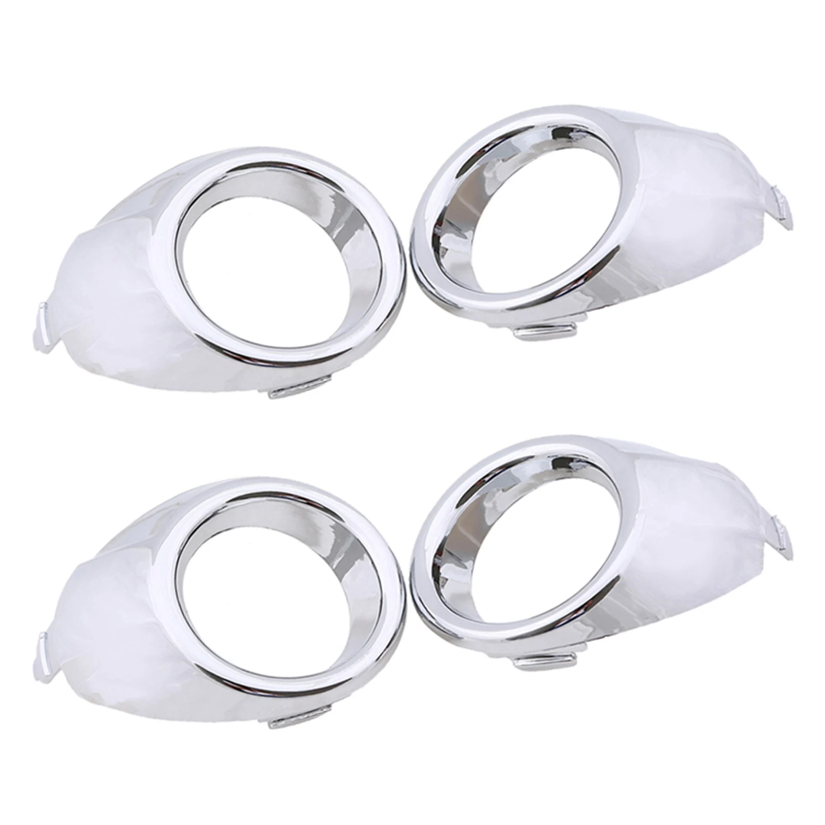 

4x Fog Light Cover Racing Grills Front Bumper Fog Lamp Protect Frame Trim Bezel for Ford Fiesta 2008-2012