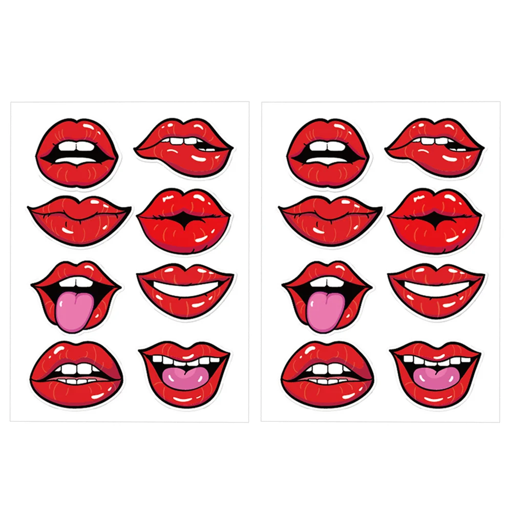 

Nose Stickers Labels Mouth Stickers Face Cover Lips Smile Decals Bandana Headwear Cute Roll