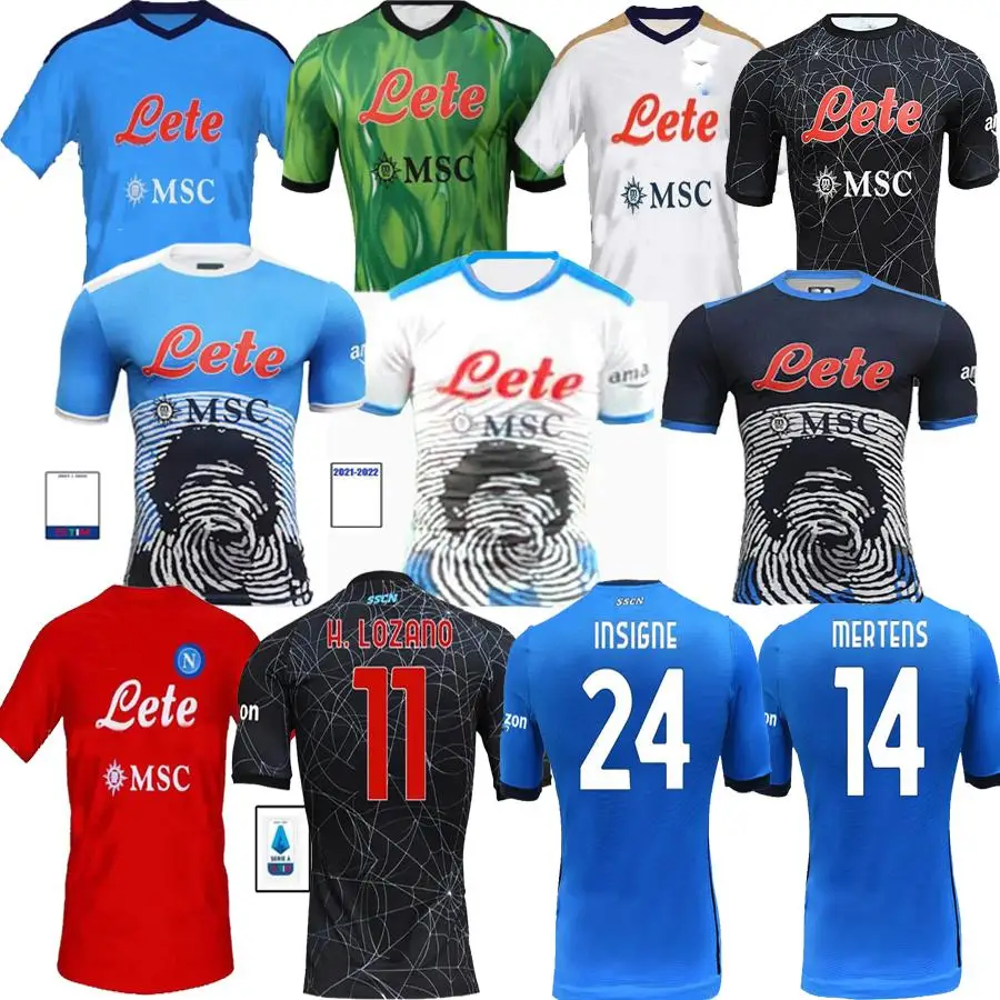 

2021 2022 maillot de foot Napoli soccer jerseys Osimhen KOULIBALY Lozano INSIGNE Maradona MERTENS Matteo football shirt