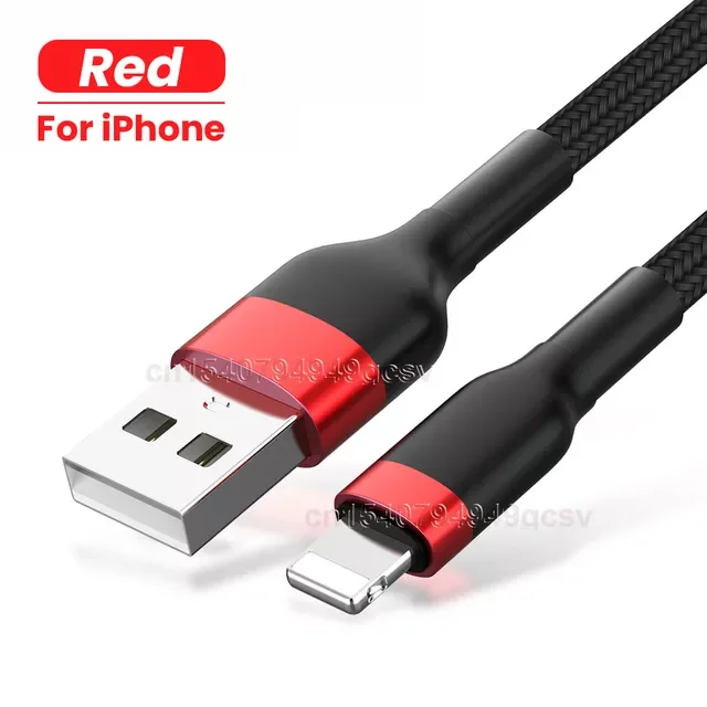 

Lighting Cable for iPhone 13 12 11 Pro Max Xs 8 7 2.4A Fast Charging Cable for iPhone Charge Cable USB Data Cable 0.3/1/2M