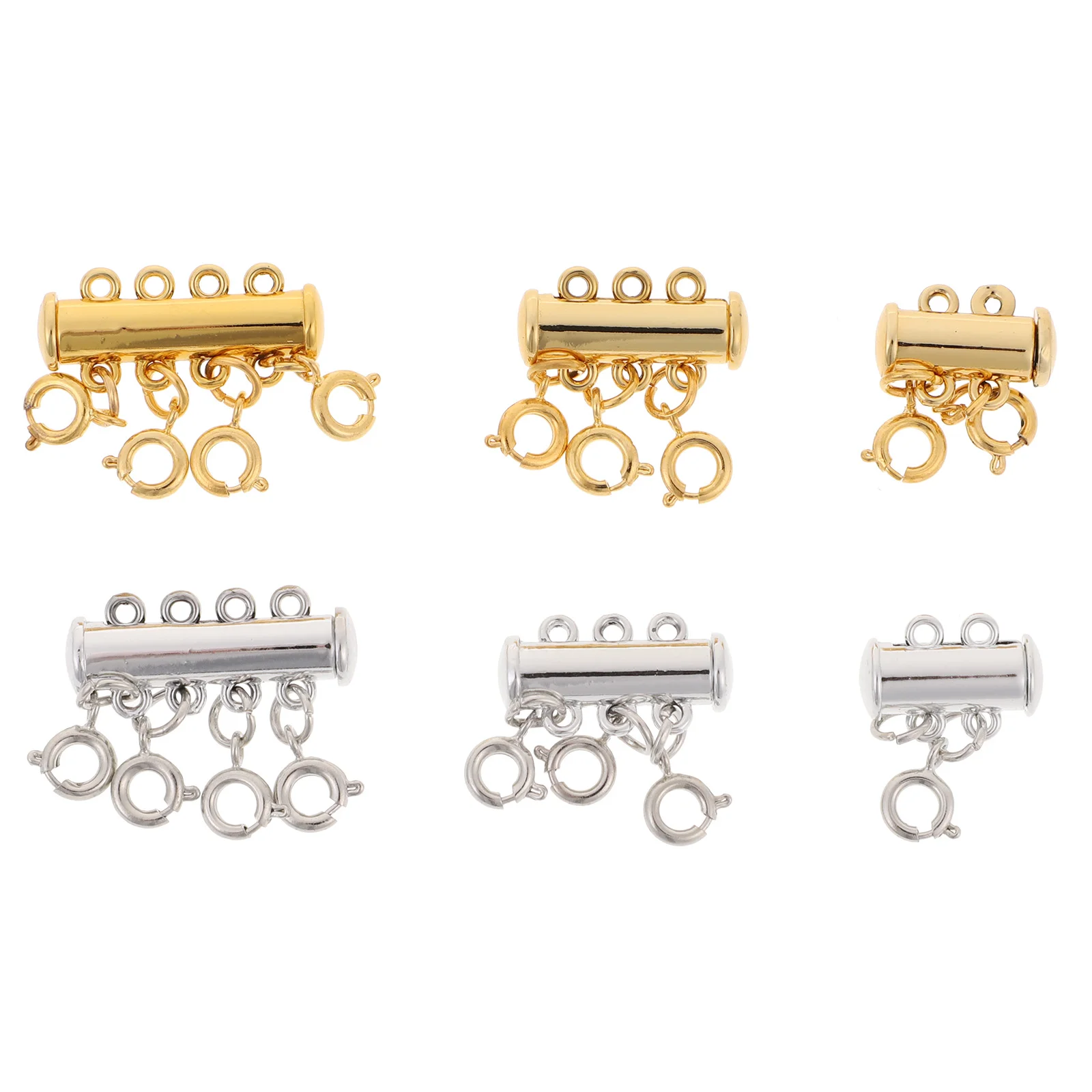

Clasp Necklace Clasps Jewelry Layering Bracelet Layered Tube Spacer Strand Slide Separator Buckle Spring Chain Connectors