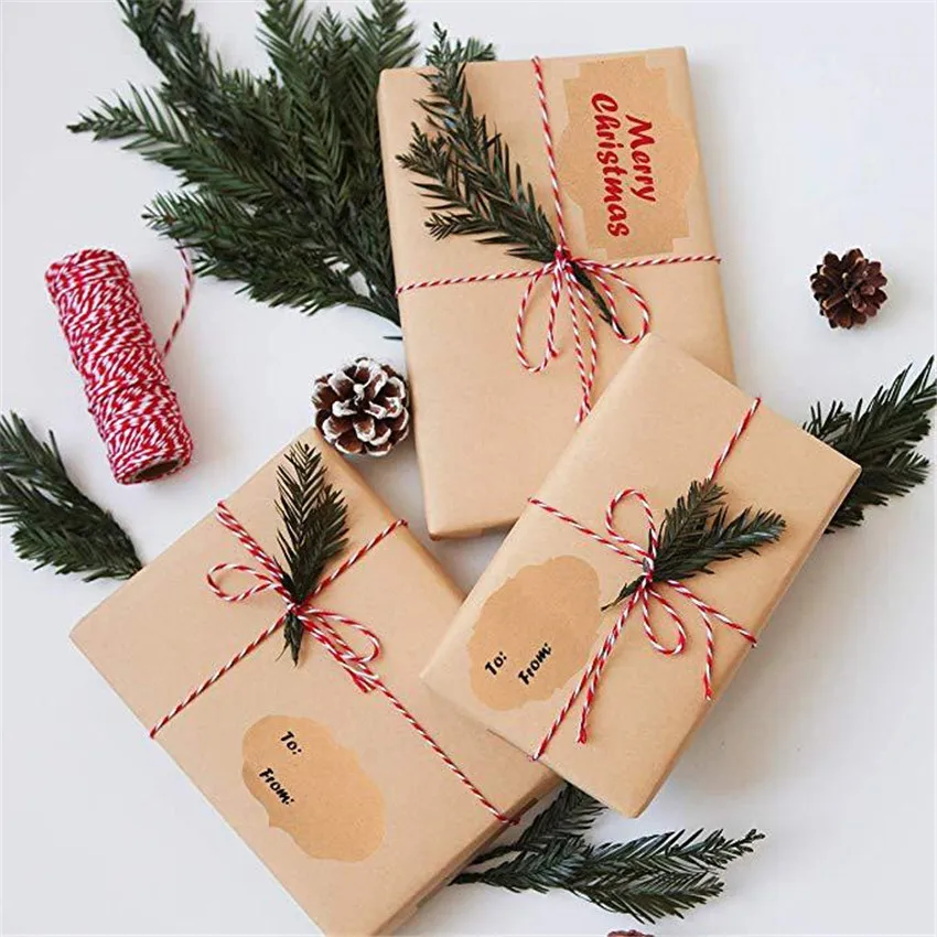 300Pc Vintage Kraft Paper Stickers Labels Blank Bullet Journal Sticker for Gift decor Jar Glass Bottle Office stationery sticker |