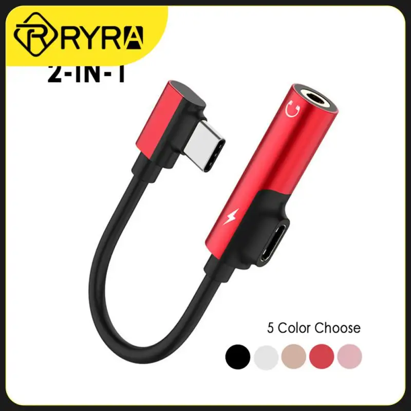 

RYRA Headphone Jack Adapter Type C to 3.5mm cable Converter Support charging song call