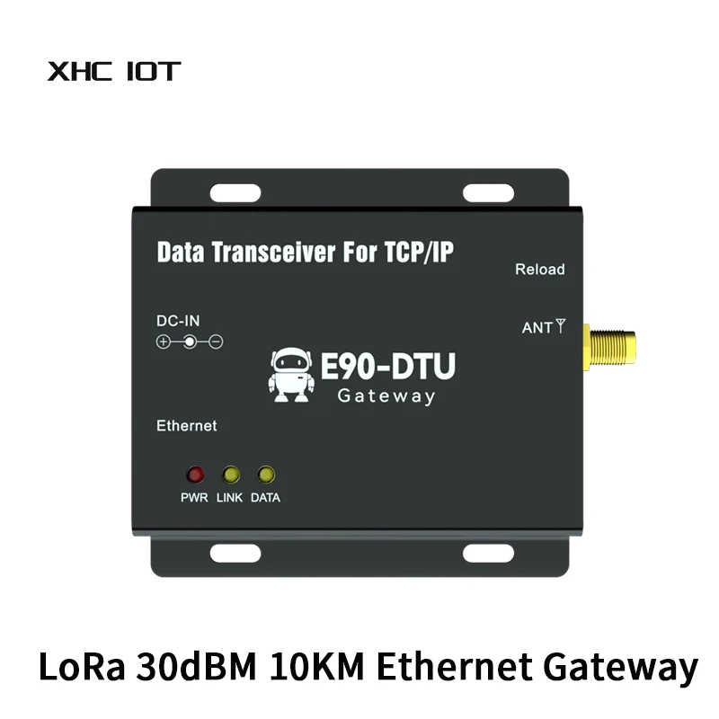 

Ethernet Gateway LoRa 230MHz XHCIOT E90-DTU(230SL30-ETH)-V2.0 30dBm 10km MQTT TCP UDP DC 8V~28V RSSI SMA-K Transceiver Modem