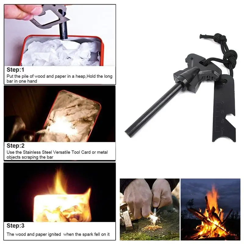 Набор для выживания из 10 предметов миниатюрный набор путешествий и кемпинга