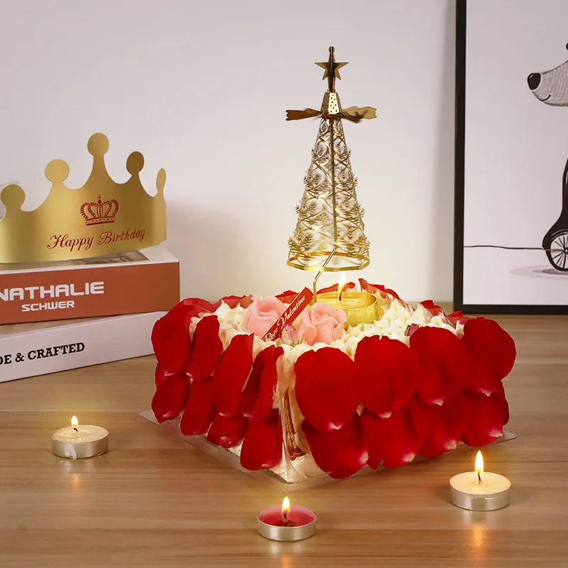 Romantic Rotating Candle Holder Walking Light Candlestick