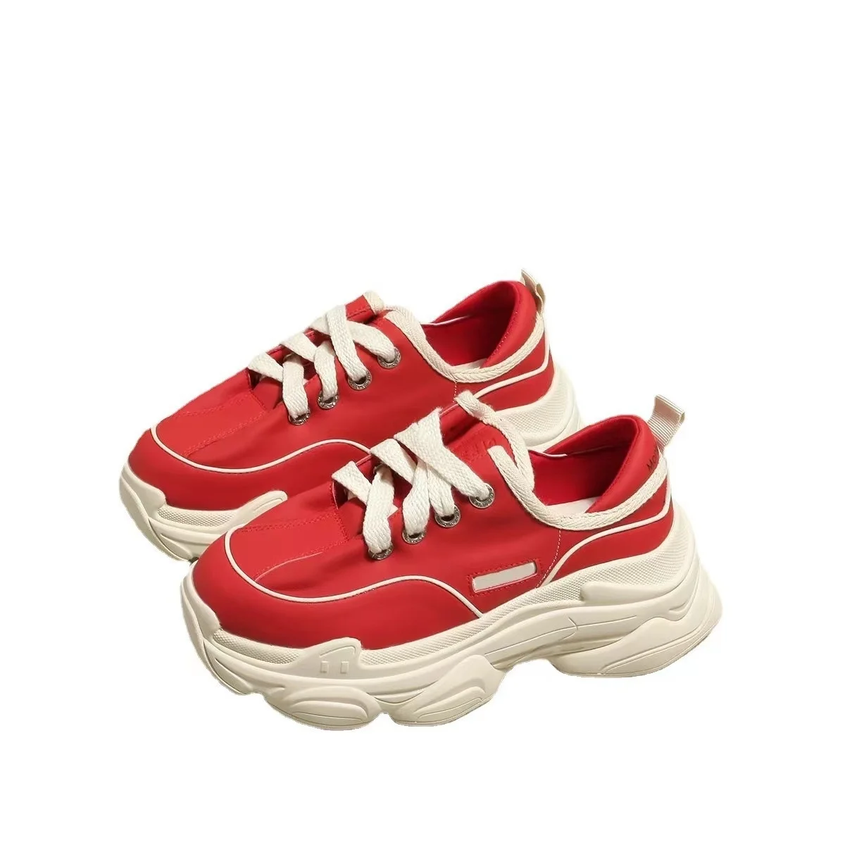 

Женские массивные кроссовки на толстой платформе, Вулканизированная подошва, модная дышащая повседневная обувь для ходьбы и бега, на толст...