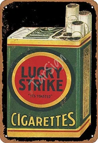 Сигареты Lucky Strike винтажный жестяной знак с логотипом рекламное привлекательное