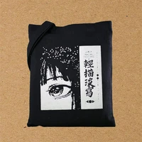 anime shopper bag kawaii fairy grunge goth bags shopping bag canvas bags tote bag handbags casual girl shoulder bags for girls
