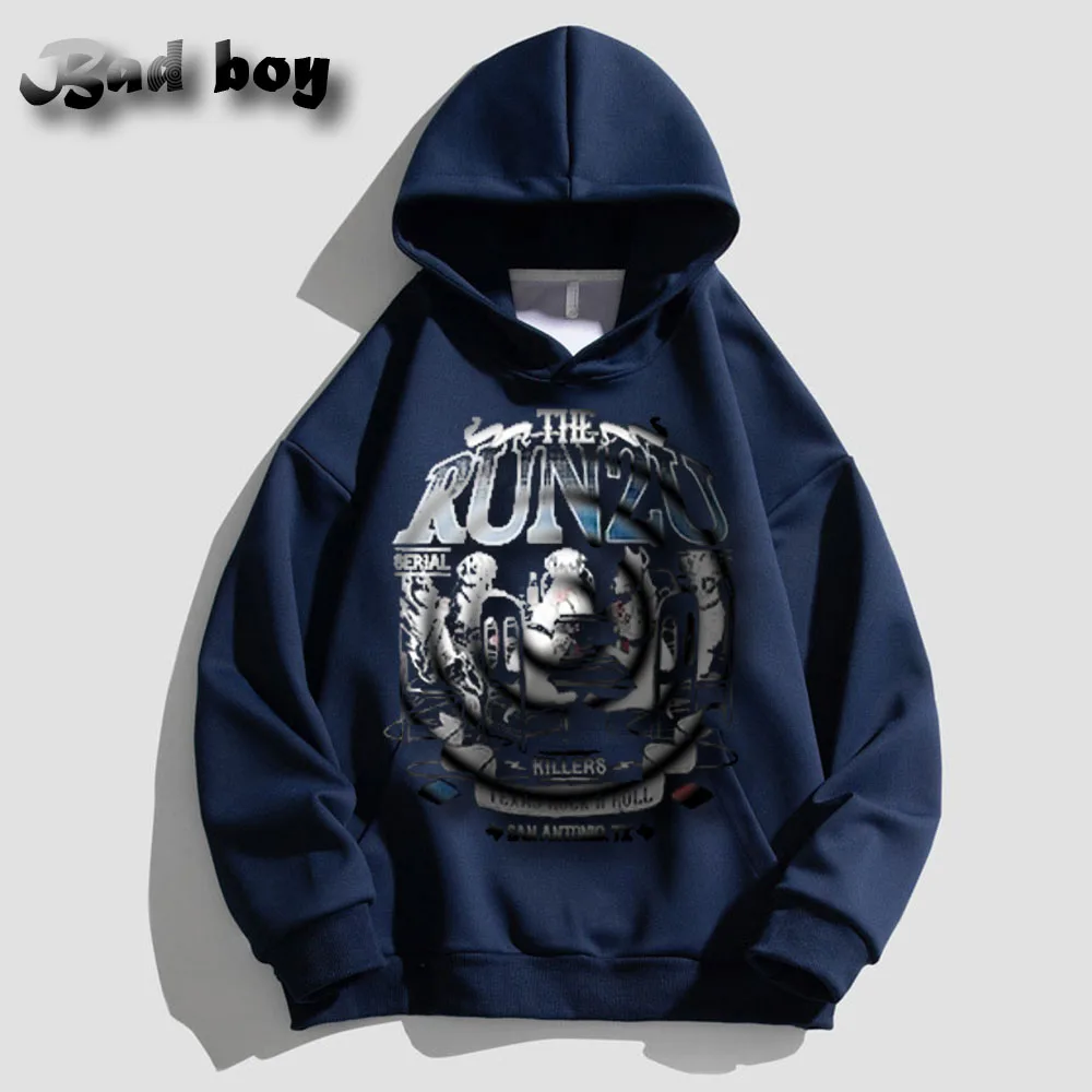 

Gothic Hoodies Men Guns N Roses Sweatshirt Autumn Hip Hop Rock Harajuku Oversized Y2k Loose Casual Graphic Print Pullovers