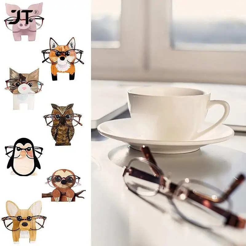 

Animal Glasses Holder Stand Corgi Dog Glasses Frame Spectacle Holder Wooden Ornament Sunglasses Eyeglass Display Rack