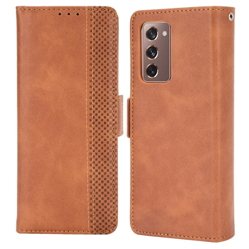 

Suitable for Samsung Galaxy Z fold 2 5g magnetic PU leather sheath, hard shell, retro