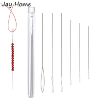 6pcs stainless steel big eye folding embroidery beading needles assorted sizes bead needles for diy jewelry making craft