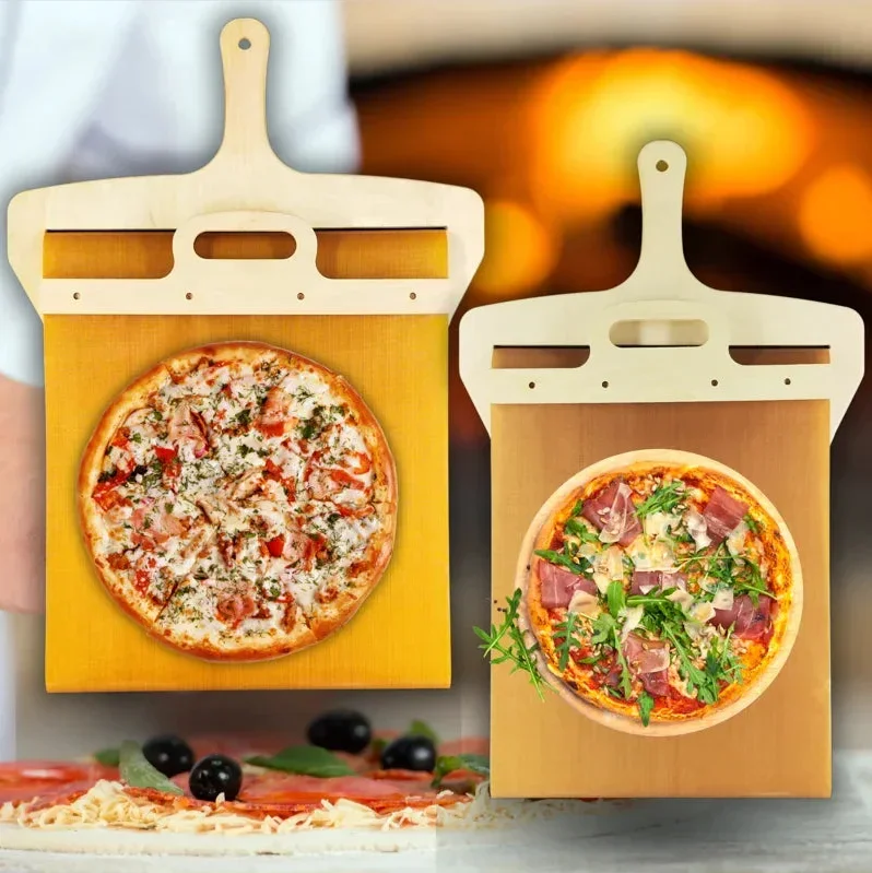 

Sliding Pizza Peel - Pala Pizza Scorrevole Pizza Shovels kitchens Tools Wooden Handle Transfer Spatula Bread Baking Tools