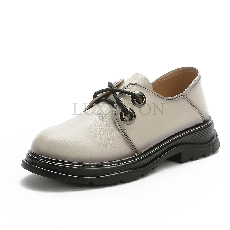 

Роскошные уличные туфли в британском стиле, брендовые туфли-оксфорды на толстой подошве, защитные туфли на шнуровке, рабочая повседневная обувь с подкладкой из говяжьих сухожилий