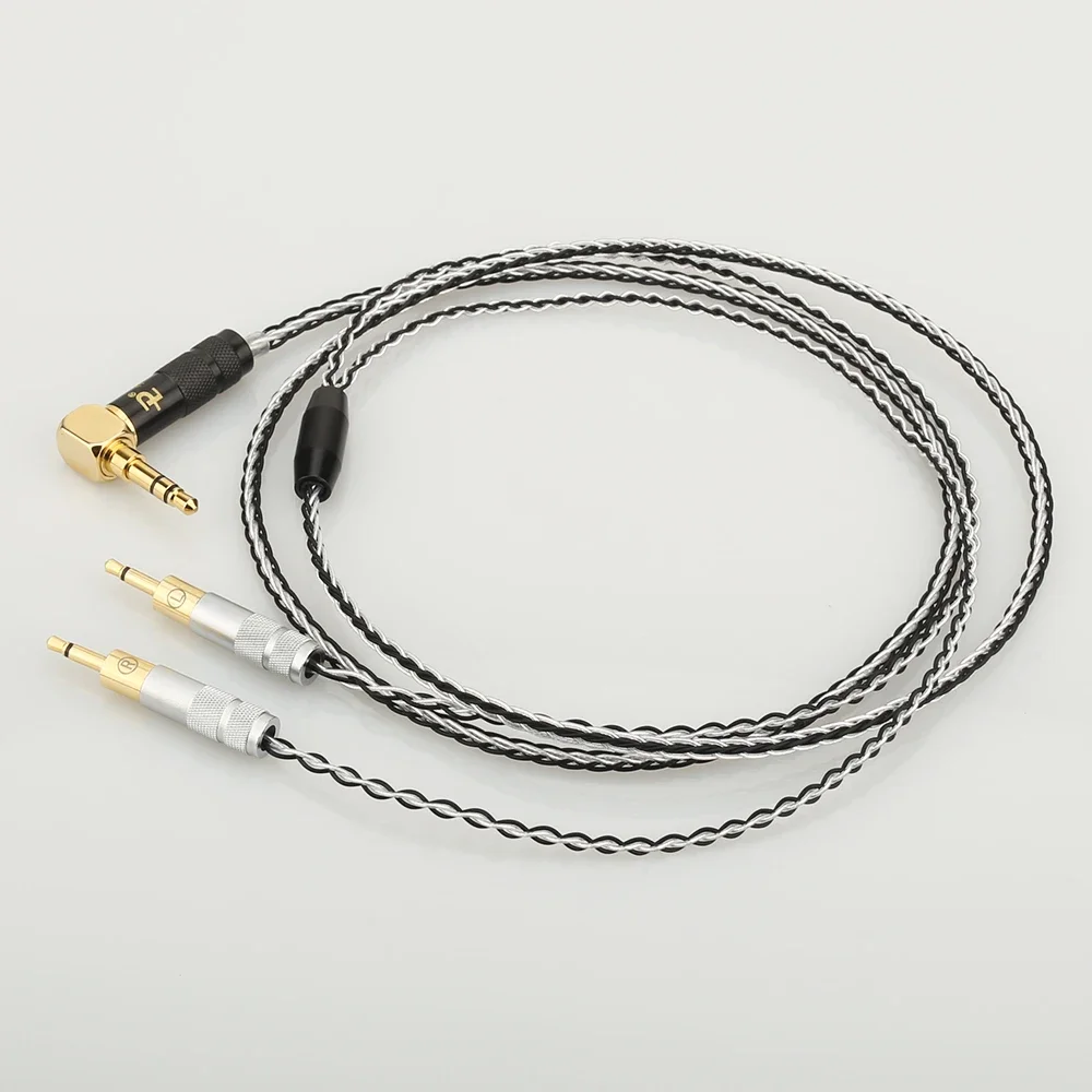 Audiocrast 3 5 мм стерео 8 быков посеребренный кабель обновления для HE400i HE1000 HE6 HE500 EDX