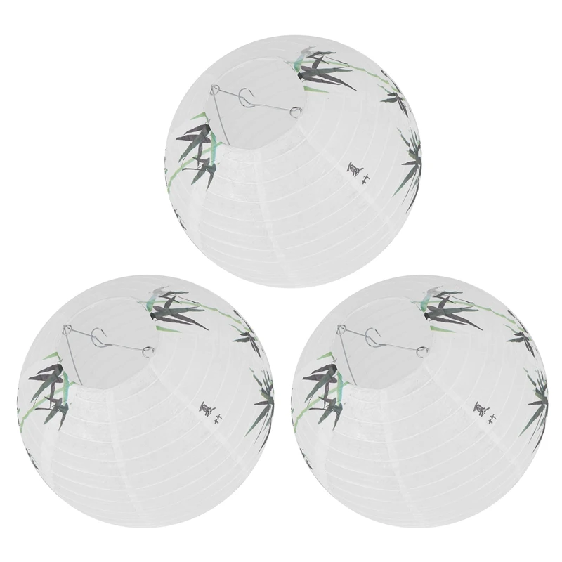 

3X 30Cm Lampshade Paper Lantern Oriental Style Light Decoration Chinese , Bamboo